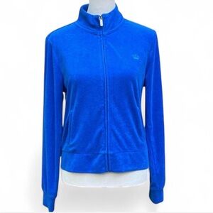 NWT Juicy Couture “Blue Splash” Terrycloth Cotton Zip-Up. XXL.